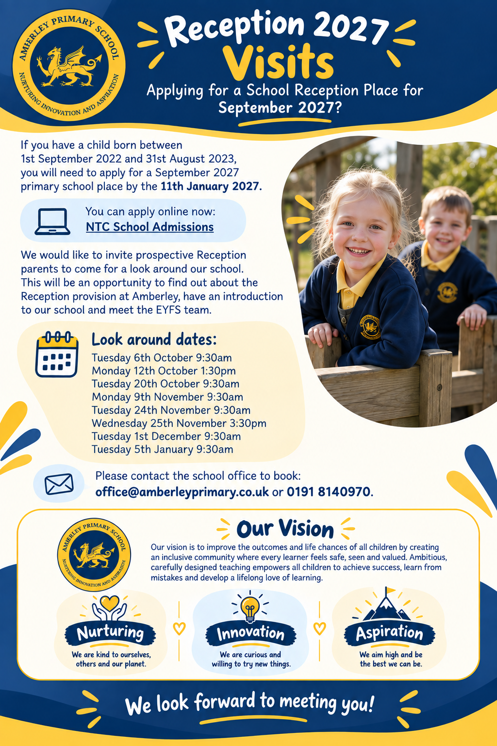 Reception Visit Dates